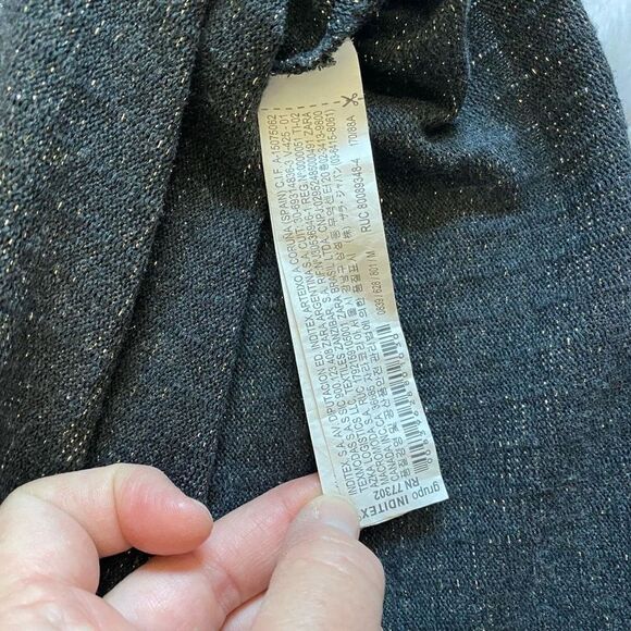 Zara Perfect Basics Looks Lightweight Knit Sweater Sparkly Brown Fall - Picture 5 of 10